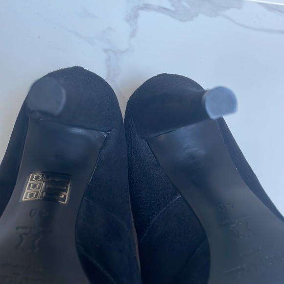 EUC Pedro Garcia Black Suede Open Toe Pumps EU 40 US 9-9.5 - Picture 5 of 12